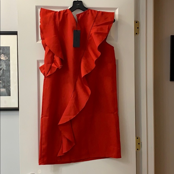 ASOS Asymmetrical Red Dress - Small - Picture 2 of 7